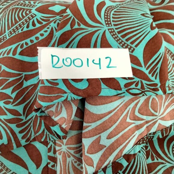 NWT Dance & Marvel Maxi Dress Womens Small Green Brown Faux Wrap Geometric Flowy - Picture 12 of 12